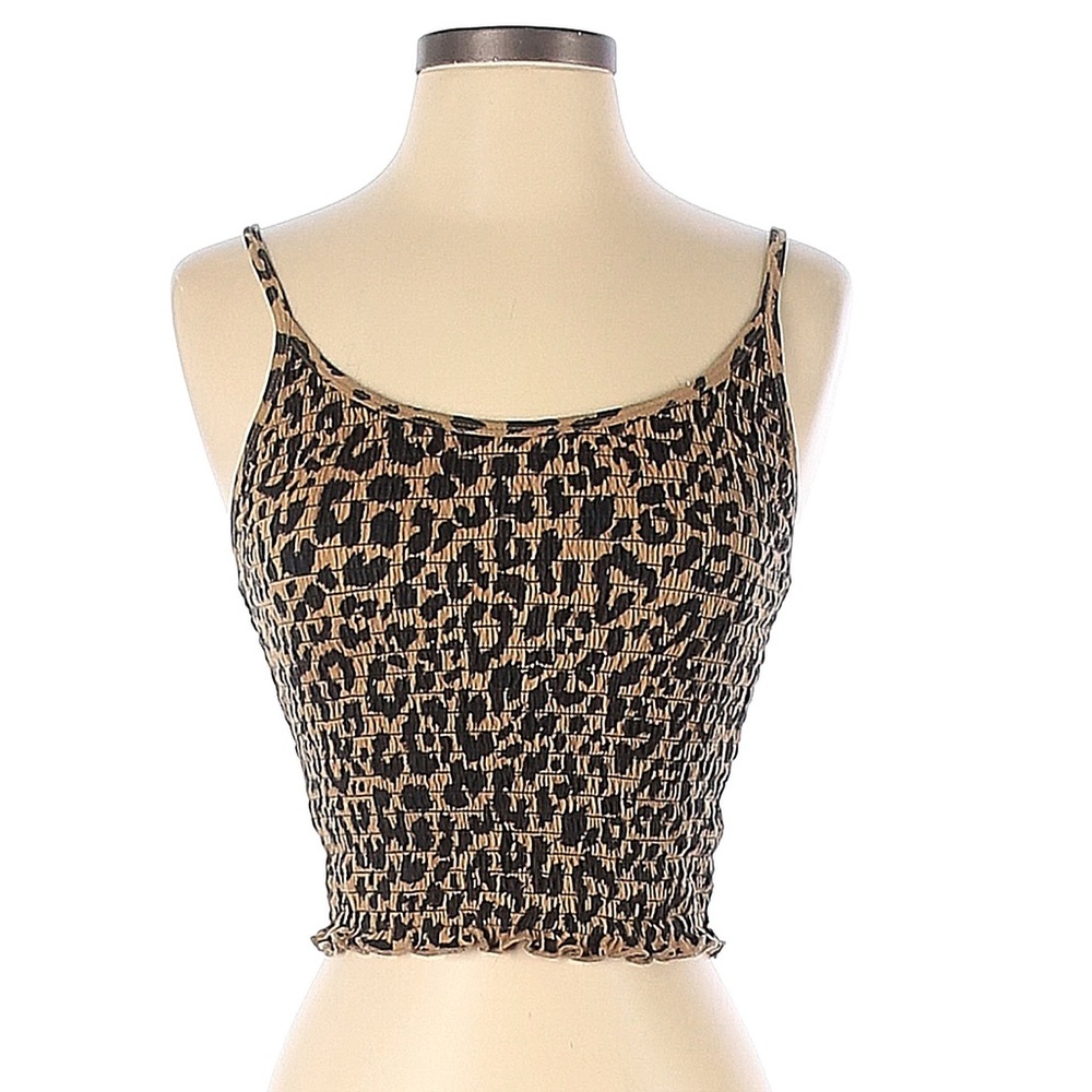 Hollister cheeta scrunch tank top